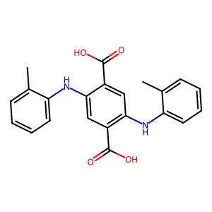1,4-Benzenedicarboxylic acid, 2,5-bis((2-methylphenyl)amino)- structure