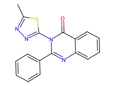 4(3H)-Quinazolinone, 3-(5-methyl-1,3,4-thiadiazol-2-yl)-2-phenyl- structure