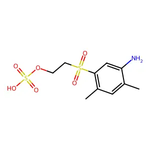 Ethanol, 2-[(5-amino-2,4-dimethylphenyl)sulfonyl]-, 1-(hydrogen sulfate) structure