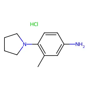Benzenamine, 3-methyl-4-(1-pyrrolidinyl)-, hydrochloride (1:1) structure