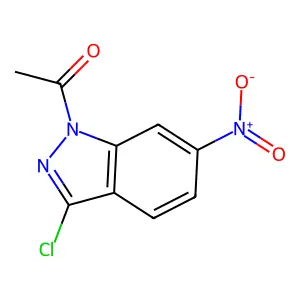 Indazole, 1-acetyl-3-chloro-6-nitro- structure