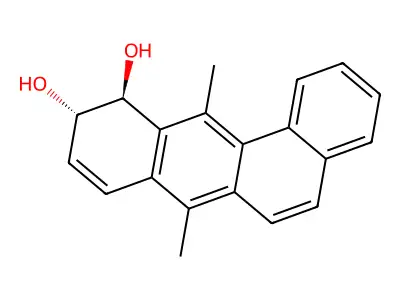 Benz(a)anthracene, 10,11-dihydro-10,11-dihydroxy-7,12-dimethyl-, (E)- structure