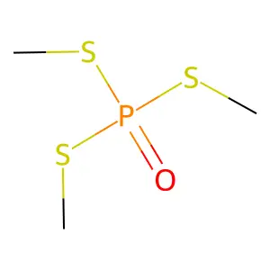 Phosphorotrithioic acid, S,S,S-trimethyl ester structure