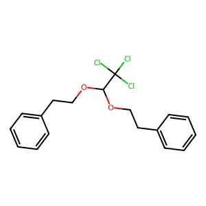 Trichloracetaldehyde di(phenylethyl)acetal structure