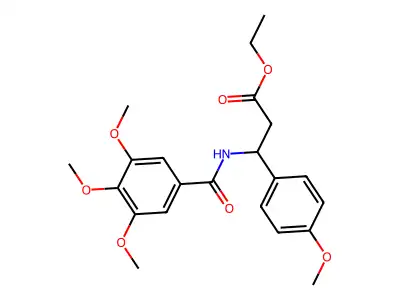 Ethyl 3-(4-methoxyphenyl)-3-[(3,4,5-trimethoxybenzoyl)amino]propanoate structure