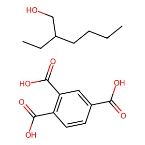 1,2,4-Benzenetricarboxylic acid, 2-ethylhexyl ester structure
