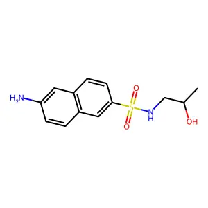 2-Naphthalenesulfonamide, 6-amino-N-(2-hydroxypropyl)- structure
