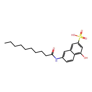 2-Naphthalenesulfonic acid, 4-hydroxy-7-((1-oxodecyl)amino)- structure