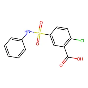 Benzoic acid, 2-chloro-5-[(phenylamino)sulfonyl]- structure