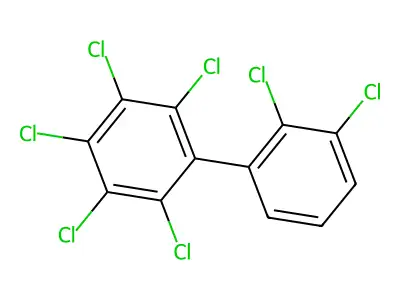 2,2',3,3',4,5,6-Heptachlorobiphenyl structure