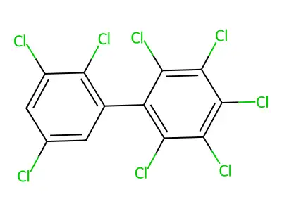 2,2',3,3',4,5,5',6-Octachlorobiphenyl structure