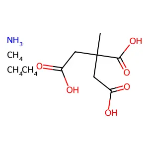 Ammoniated manganese, zinc, iron citrate structure