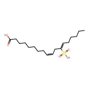 12-Sulfooctadeca-9,12-dienoic acid structure