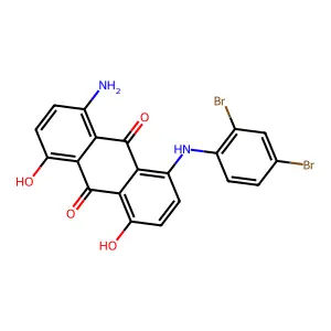 9,10-Anthracenedione, 1-amino-8-[(2,4-dibromophenyl)amino]-4,5-dihydroxy- structure