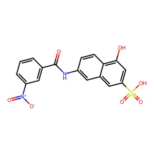 2-Naphthalenesulfonic acid, 4-hydroxy-7-((3-nitrobenzoyl)amino)- structure