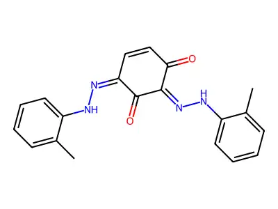 2,6-Bis[(2-methylphenyl)hydrazinylidene]cyclohex-4-ene-1,3-dione structure