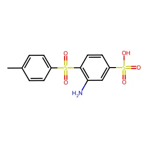 Benzenesulfonic acid, 3-amino-4-((4-methylphenyl)sulfonyl)- structure
