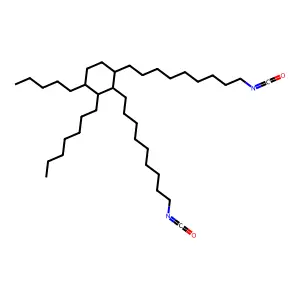 Cyclohexane, 2-heptyl-3,4-bis(9-isocyanatononyl)-1-pentyl- structure
