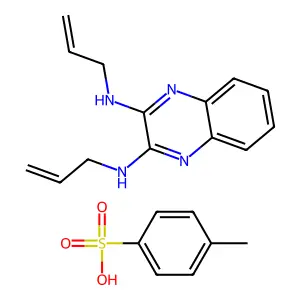 2,3-Quinoxalinediamine, N2,N3-di-2-propen-1-yl-, 4-methylbenzenesulfonate (1:1) structure