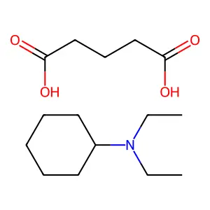 Pentanedioic acid, compd. with N,N-diethylcyclohexanamine (1:1) structure