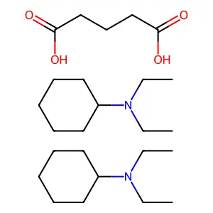 Pentanedioic acid, compd. with N,N-diethylcyclohexanamine (1:2) structure