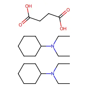 Butanedioic acid, compd. with N,N-diethylcyclohexanamine (1:2) structure