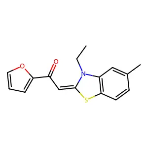 Ethanone, 2-(3-ethyl-5-methyl-2(3H)-benzothiazolylidene)-1-(2-furanyl)- structure