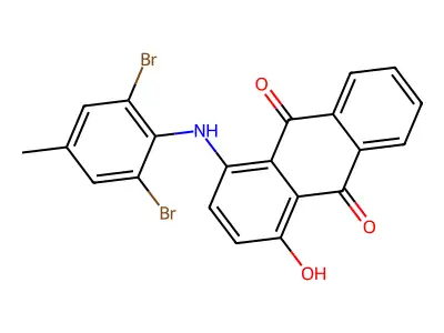 9,10-Anthracenedione, 1-((2,6-dibromo-4-methylphenyl)amino)-4-hydroxy- structure