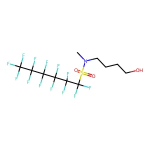 Tridecafluoro-N-(4-hydroxybutyl)-N-methylhexanesulphonamide structure