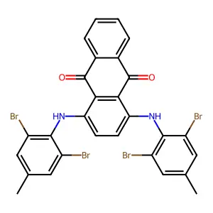 9,10-Anthracenedione, 1,4-bis((2,6-dibromo-4-methylphenyl)amino)- structure