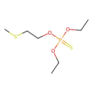 Phosphorothioic acid, O,O-diethyl O-(2-(methylthio)ethyl) ester structure