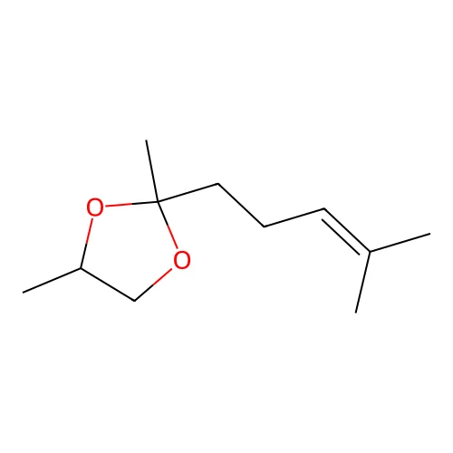 2,4-Dimethyl-2-(4-methylpent-3-enyl)-1,3-dioxolane structure