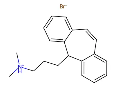 5H-Dibenzo(a,d)cycloheptene-5-propylamine, N,N-dimethyl-, monohydrobromide structure