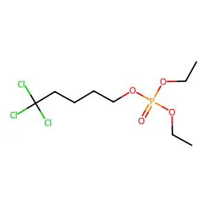 Diethyl 5,5,5-trichloropentyl phosphate structure