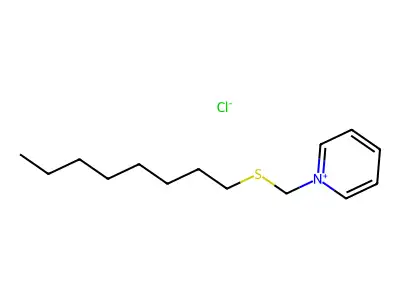 1-((Octylthio)methyl)pyridinium, chloride structure