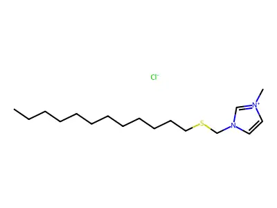 1H-Imidazolium, 3-((dodecylthio)methyl)-1-methyl-, chloride structure