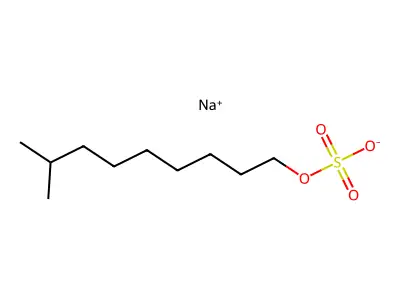 8-Methylnonyl hydrogen sulfate structure