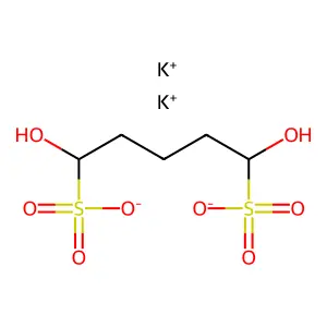 1,5-Pentanedisulfonic acid, 1,5-dihydroxy-, potassium salt (1:2) structure