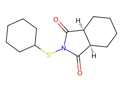 cis-N-(Cyclohexylthio)hexahydrophthalimide structure