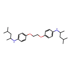 Benzenamine, 4,4'-(1,2-ethanediylbis(oxy))bis(N-(1,3-dimethylbutyl)- structure