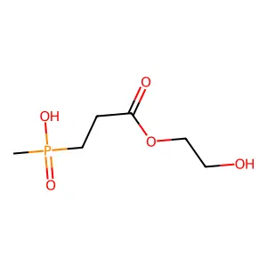 Propanoic acid, 3-(hydroxymethylphosphinyl)-, mono(2-hydroxyethyl) ester structure