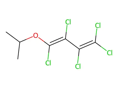 1,1,2,3,4-Pentachloro-4-(1-methylethoxy)-1,3-butadiene structure