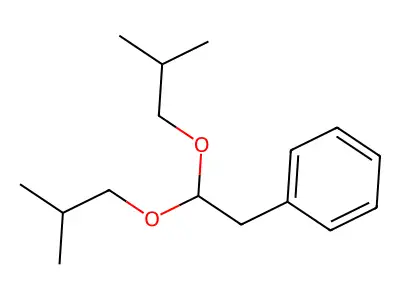 Phenyl acetaldehyde diisobutyl acetal structure
