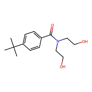 Benzamide, 4-(1,1-dimethylethyl)-N,N-bis(2-hydroxyethyl)- structure