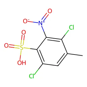 Benzenesulfonic acid, 3,6-dichloro-4-methyl-2-nitro- structure