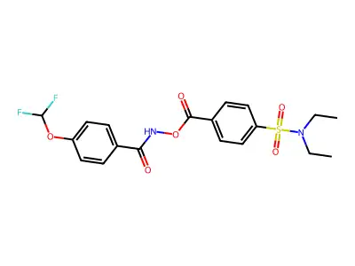 [[4-(Difluoromethoxy)benzoyl]amino] 4-(diethylsulfamoyl)benzoate structure