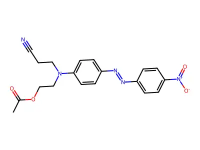 4-(4-Nitrophenylazo)-N-(2-cyanoethyl)-N-(2-acetoxyethyl)aniline structure