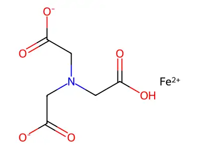 Ferrous nitrilotriacetate structure