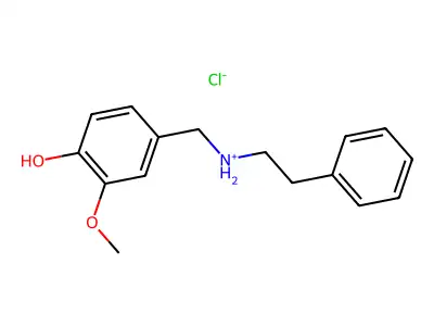 p-Cresol, 2-methoxy-alpha-(phenethylamino)-, hydrochloride structure