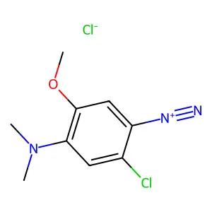 Benzenediazonium, 2-chloro-4-(dimethylamino)-5-methoxy-, chloride (1:1) structure
